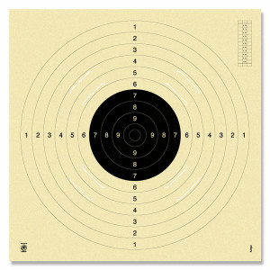 KK Scheibe 100m / Pistole 25/50m  55 x 52 cm
